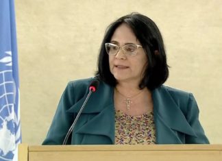 Na ONU, Damares pede esforço conjunto contra violações na Venezuela