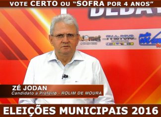 ELEIÇÕES MUNICIPAIS 2016: ZÉ JODAN