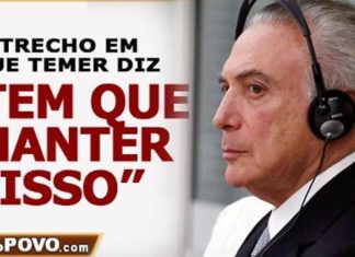 TEMER DIZ “TEM QUE MANTER ISSO”