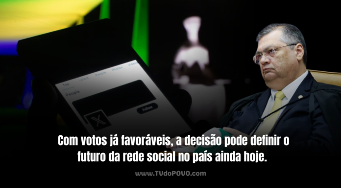 Flávio Dino segue voto de Moraes pela suspensão do X no Brasil
