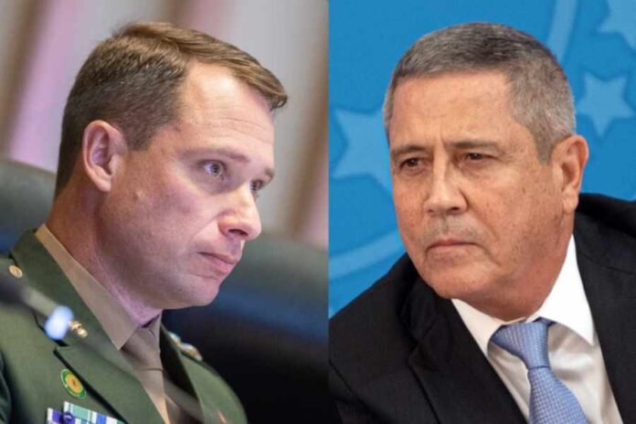 Mauro Cid e Braga Netto lado a lado, em fotos de arquivo, durante sessões oficiais.