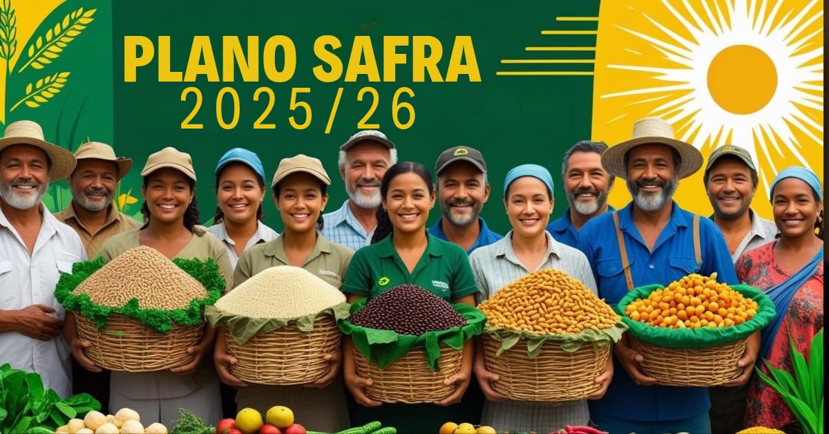 Autoridades do governo federal durante o anúncio oficial do Plano Safra 2025/2026 no Palácio do Planalto