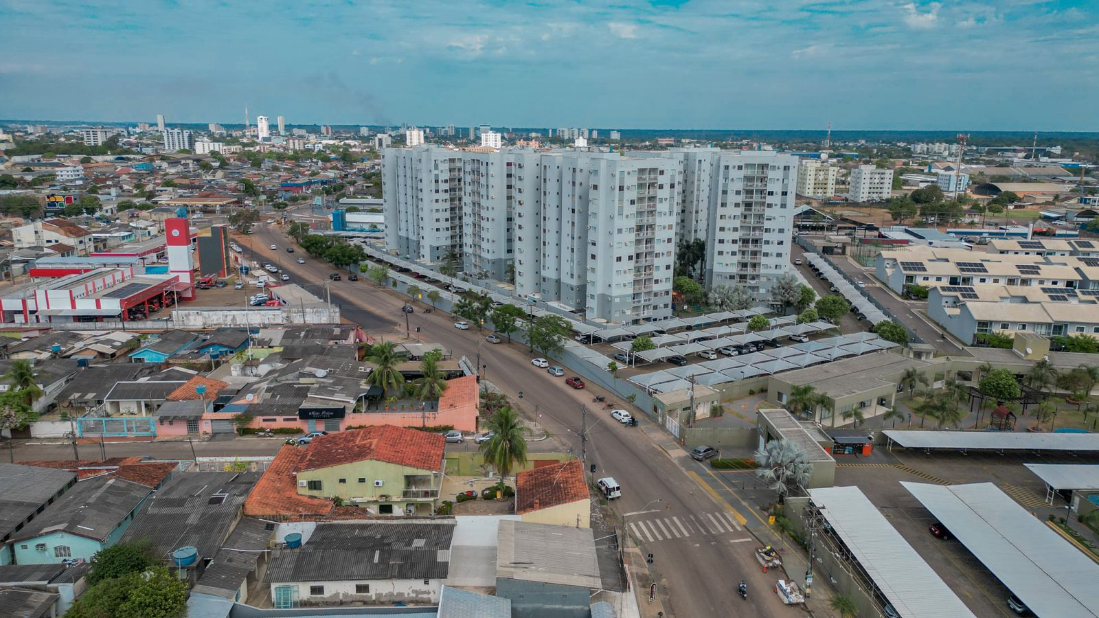 Vista aérea da Estrada da Penal em Porto Velho, que volta a ter tráfego em mão dupla