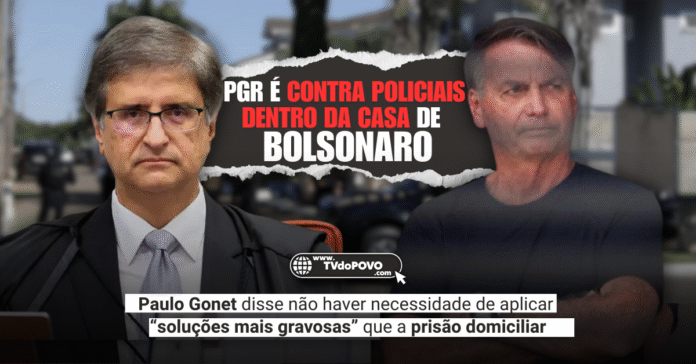 Arte com Gonet e Bolsonaro sobre decisão da PGR contra entrada da PF