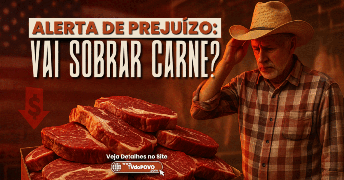 Alerta de prejuízo na pecuária brasileira com excesso de carne e queda de preços após tarifa dos EUA