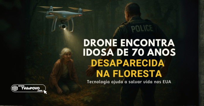 Drone encontra idosa de 70 anos desaparecida na floresta dos EUA