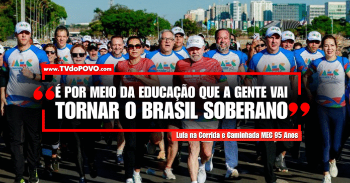 Lula e ministros participam da Corrida MEC 95 Anos com multidão em Brasília