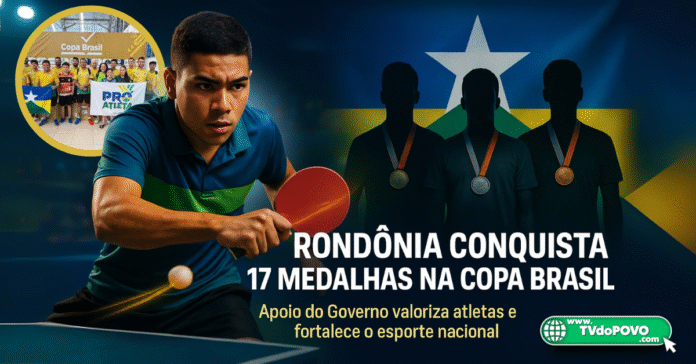 Delegação de Rondônia conquista 17 medalhas na Copa Brasil de Tênis de Mesa com apoio do Governo