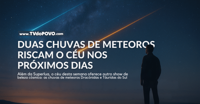 Duas chuvas de meteoros iluminam o céu noturno do Brasil em outubro.