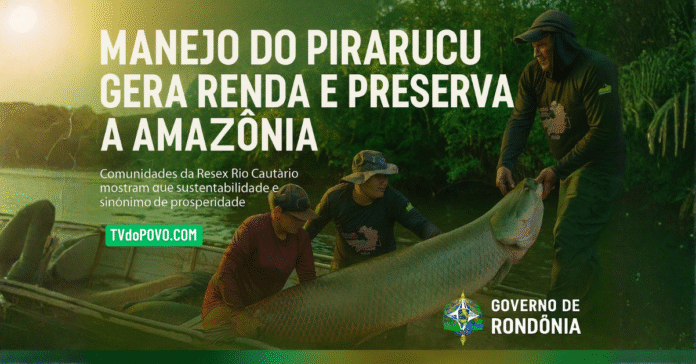 Comunitários da Resex Rio Cautário participam do manejo do pirarucu, promovendo conservação ambiental e geração de renda na Amazônia.