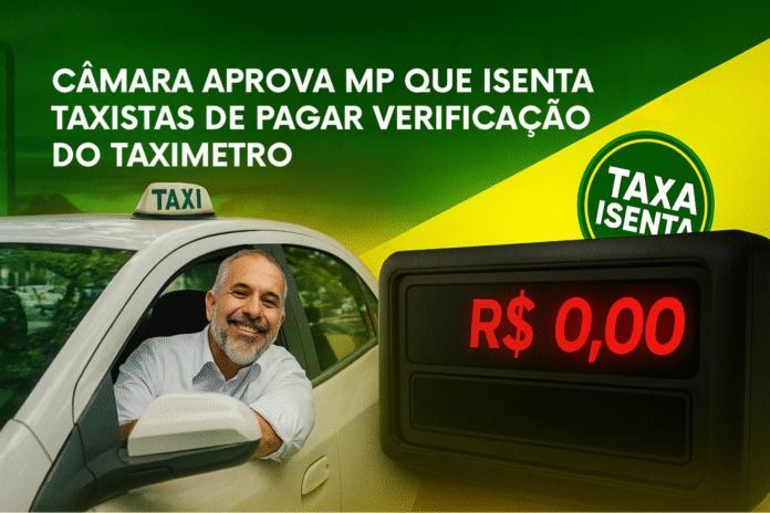 MP isenta taxistas da taxa de verificação por cinco anos e reduz custos da categoria.