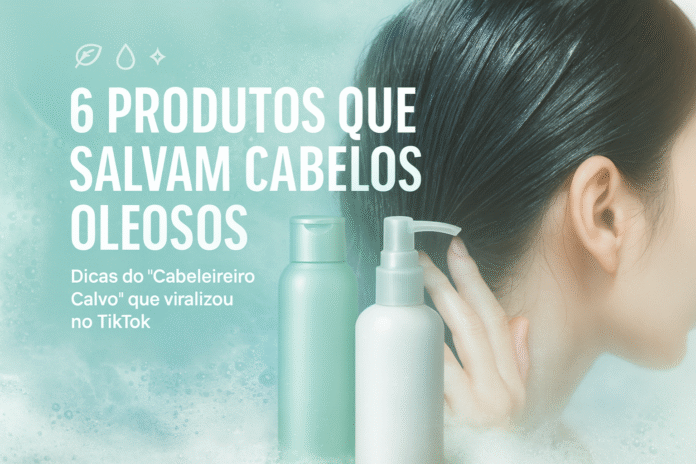 Cabelo limpo e brilhante após tratamento antioleosidade com shampoos e produtos capilares