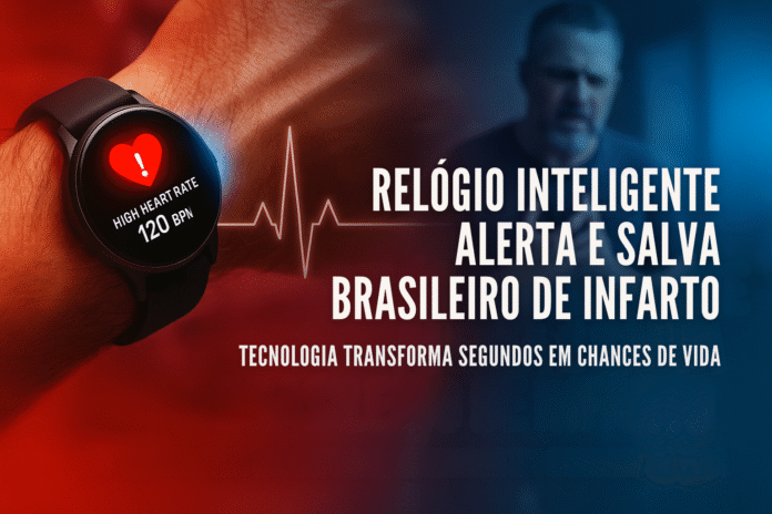 Smartwatch exibe alerta cardíaco e salva brasileiro de infarto fulminante