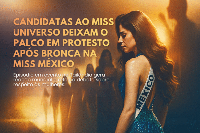 Miss México deixa o palco em protesto após bronca pública durante o Miss Universo 2025 na Tailândia.