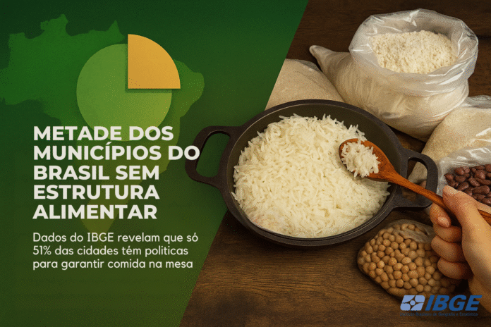 Metade dos municípios do Brasil sem estrutura alimentar, segundo IBGE