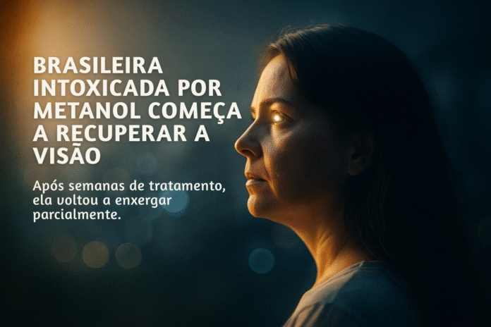 Brasileira intoxicada por metanol volta a enxergar parcialmente após tratamento médico em São Paulo