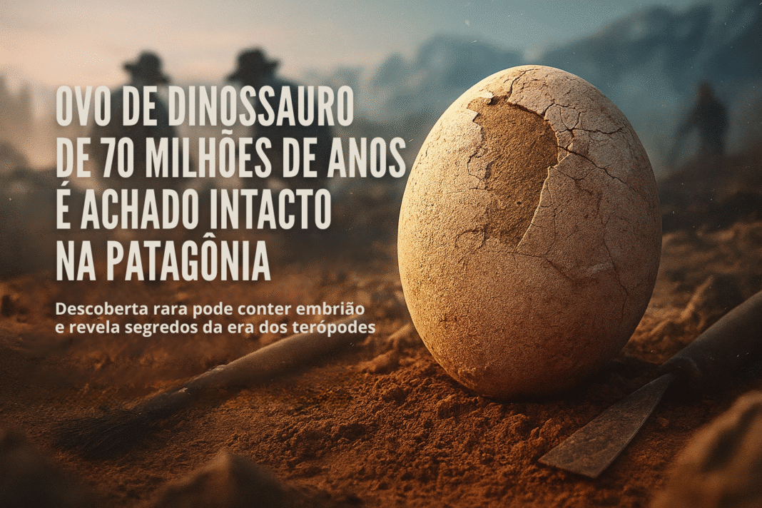 Ovo de dinossauro intacto encontrado na Patagônia durante expedição científica