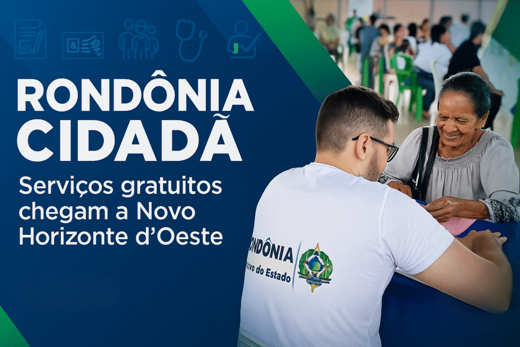 Rondônia Cidadã oferece serviços gratuitos à população em Novo Horizonte d’Oeste.