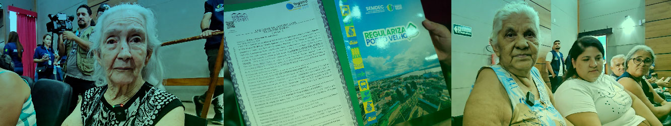 moradora recebe título definitivo em Porto Velho durante ação de regularização fundiária