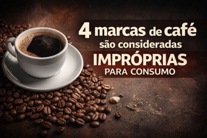 otes de quatro marcas de café considerados impróprios para consumo pelo governo
