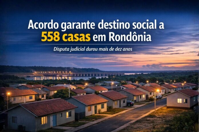 Casas de Nova Mutum Paraná que terão destinação social após acordo envolvendo a Hidrelétrica de Jirau