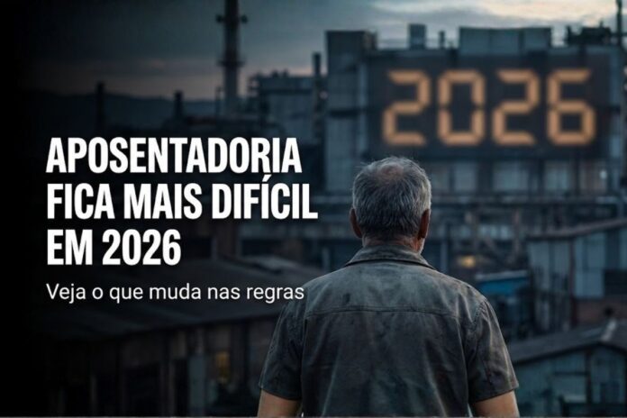 Trabalhador observa calendário de 2026 representando regras mais rígidas para aposentadoria no INSS