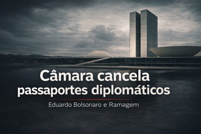 Câmara dos Deputados em Brasília após cancelamento de passaportes diplomáticos