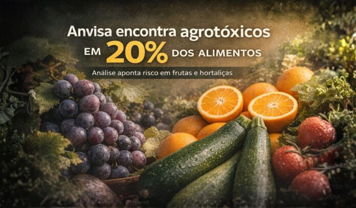 Frutas e hortaliças analisadas pela Anvisa com resíduos irregulares de agrotóxicos