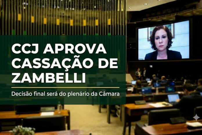 Sessão da CCJ na Câmara durante votação que aprovou a cassação de Carla Zambelli.
