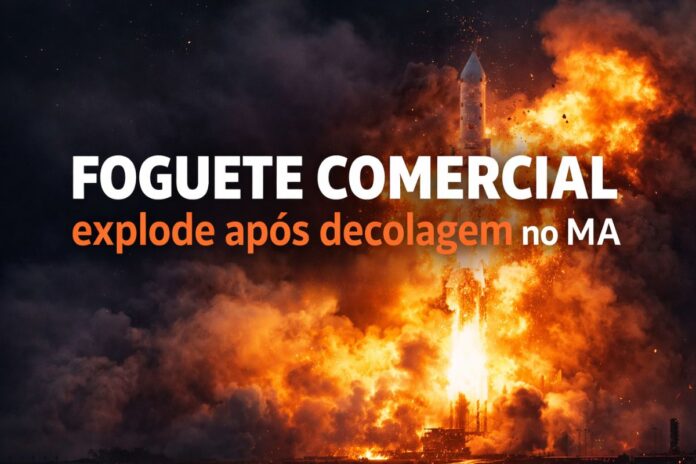 Foguete comercial explode após decolagem no Maranhão Explosão de foguete comercial logo após a decolagem no Centro de Lançamento de Alcântara, no Maranhão