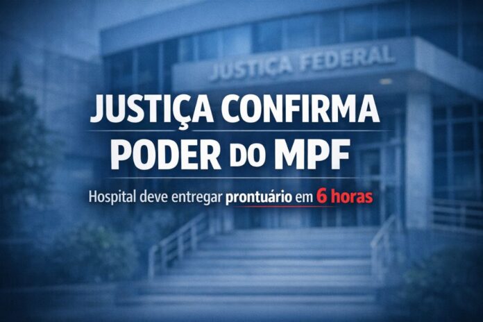 Justiça confirma poder do MPF para requisitar prontuário médico Prédio da Justiça Federal com destaque para decisão que confirma poder do MPF de requisitar prontuário médico em Porto Velho