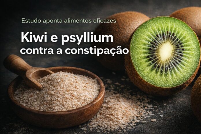 Kiwi e psyllium são recomendados contra constipação crônica