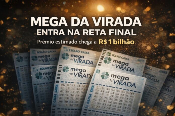 Bilhetes da Mega da Virada ilustram reta final de apostas para prêmio de R$ 1 bilhão