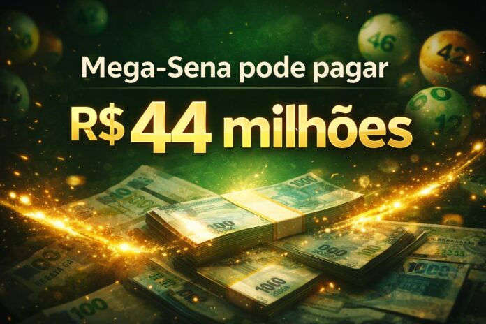 Sorteio da Mega-Sena pode pagar R$ 44 milhões neste sábado
