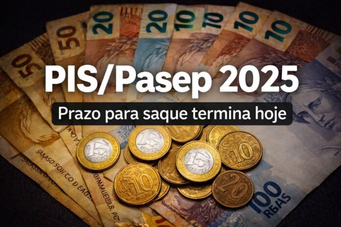 Prazo para saque do PIS Pasep 2025 Notas e moedas de real ilustram prazo final para saque do PIS Pasep 2025