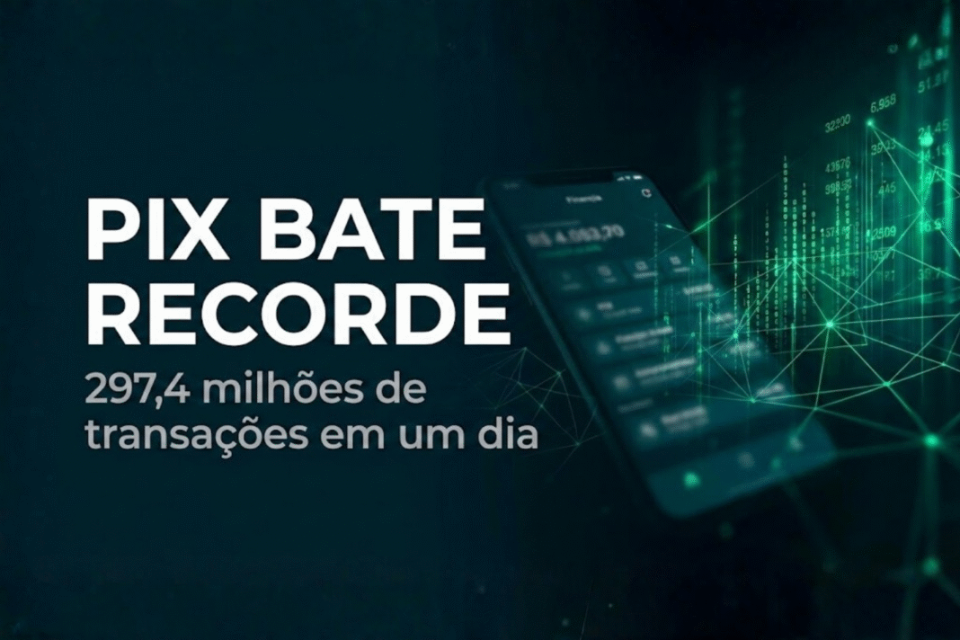 PIX bate recorde com 297,4 milhões de operações em um único dia