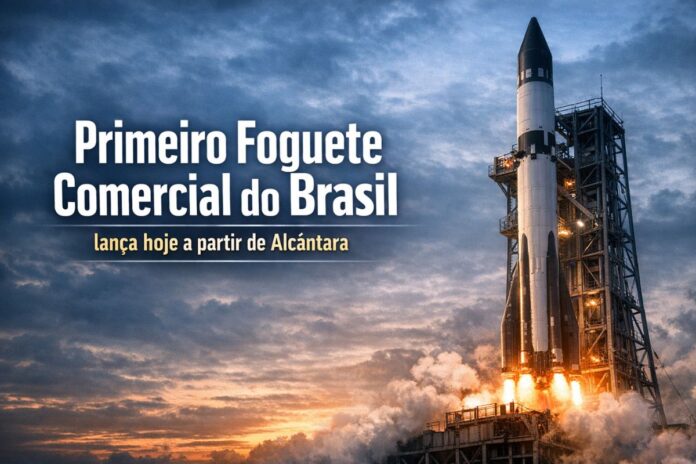 Foguete Hanbit-Nano pronto para o primeiro lançamento comercial do Brasil na base de Alcântara