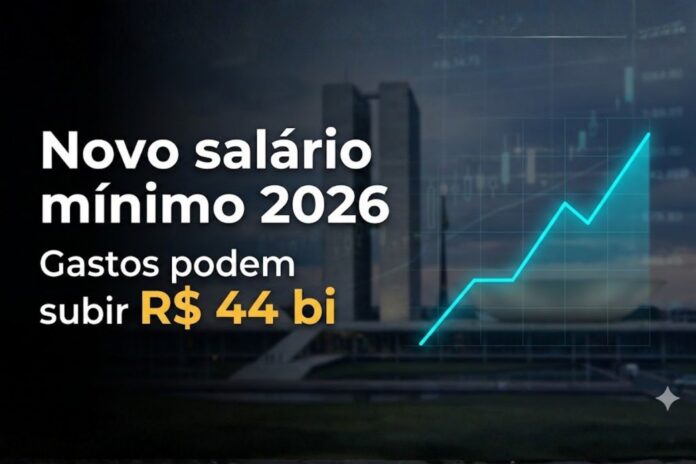 Salário mínimo 2026 deve elevar gastos do governo em R$ 44 bilhões.
