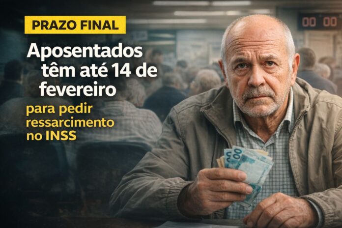 Aposentado tem até 14 de fevereiro para pedir ressarcimento de descontos indevidos no INSS