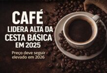 Café tem maior alta da cesta básica em 2025 e preço segue elevado Xícara de café representa a alta do preço do café, que liderou o aumento da cesta básica em 2025