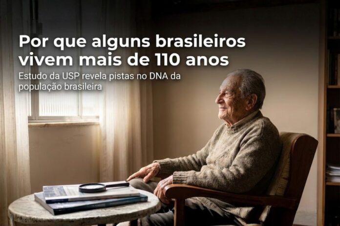 Estudo da USP sobre longevidade extrema no Brasil Idoso brasileiro representando estudo da USP sobre brasileiros que vivem mais de 110 anos