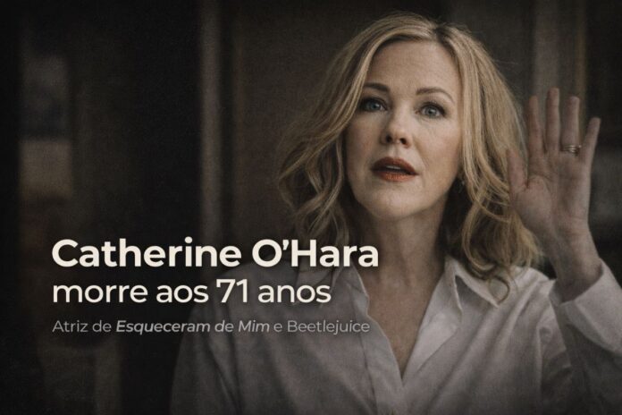 Catherine O’Hara, atriz canadense conhecida por Esqueceram de Mim e Beetlejuice, morreu aos 71 anos.