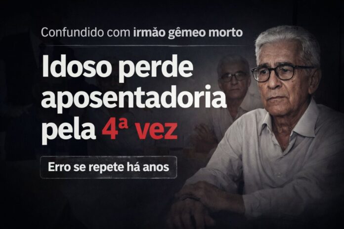 Idoso de 97 anos perde aposentadoria após ser confundido com irmão gêmeo morto pelo INSS