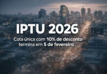 IPTU 2026 termina em 5 de fevereiro com 10% de desconto em Porto Velho Pagamento do IPTU 2026 em Porto Velho com desconto de 10% na cota única