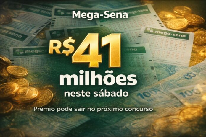 Mega-Sena pode pagar R$ 41 milhões neste sábado Mega-Sena pode pagar prêmio de R$ 41 milhões no sorteio deste sábado