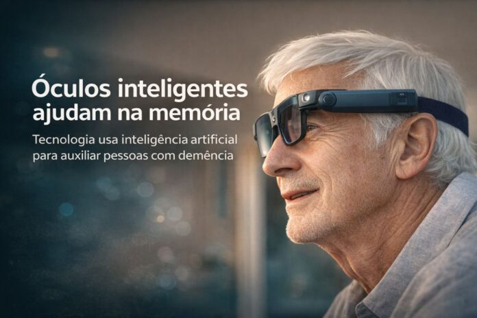 Óculos inteligentes auxiliam pessoas com demência Óculos inteligentes com inteligência artificial ajudam pessoas com demência a lembrar nomes e reconhecer objetos