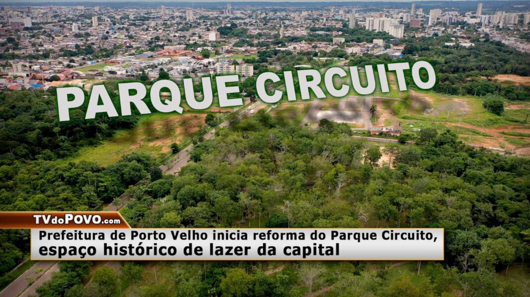 Parque Circuito em Porto Velho passa por reforma Vista aérea do Parque Circuito, em Porto Velho, onde a Prefeitura iniciou obra de reforma e revitalização do espaço