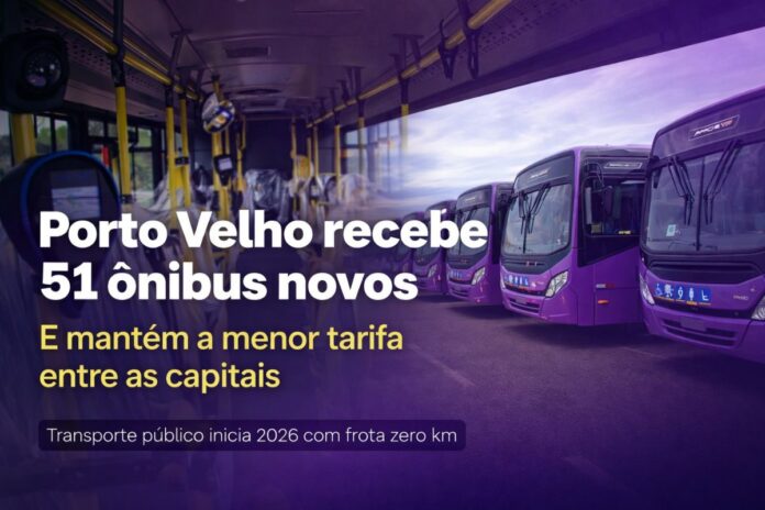 Porto Velho recebe 51 ônibus novos Ônibus novos entregues em Porto Velho reforçam transporte público em 2026