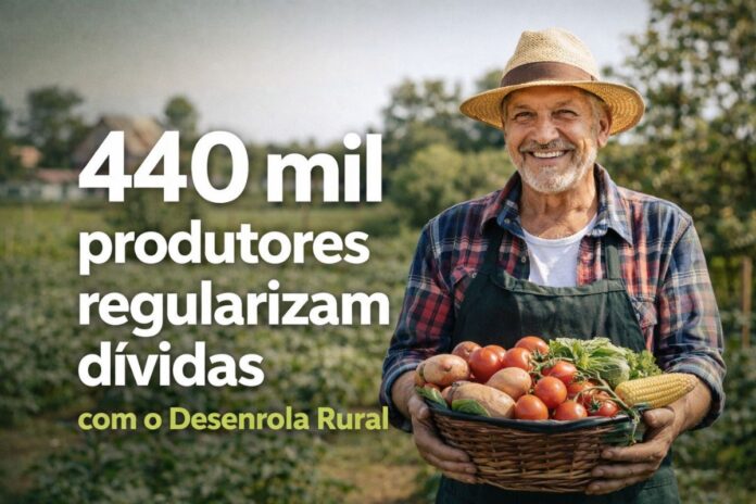 Produtor rural em área agrícola representa regularização de dívidas pelo Desenrola Rural