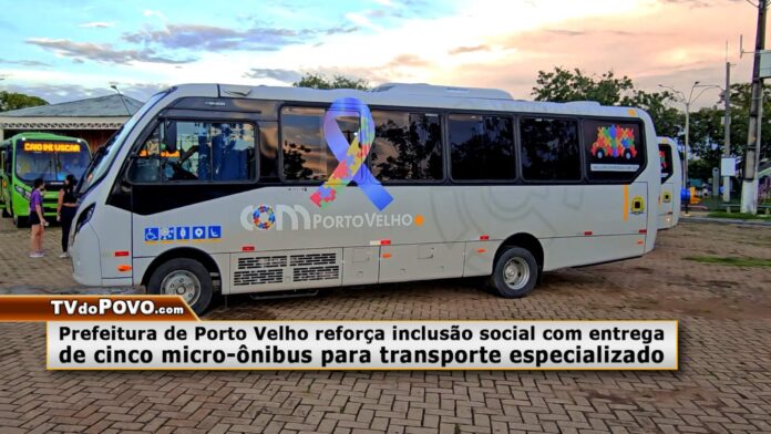 Transporte especializado Porto Velho micro-ônibus adaptado Micro-ônibus adaptado do transporte especializado de Porto Velho entregue para atendimento a pessoas com deficiência e TEA